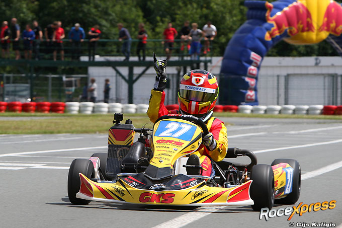 Luca Leistra naar podium